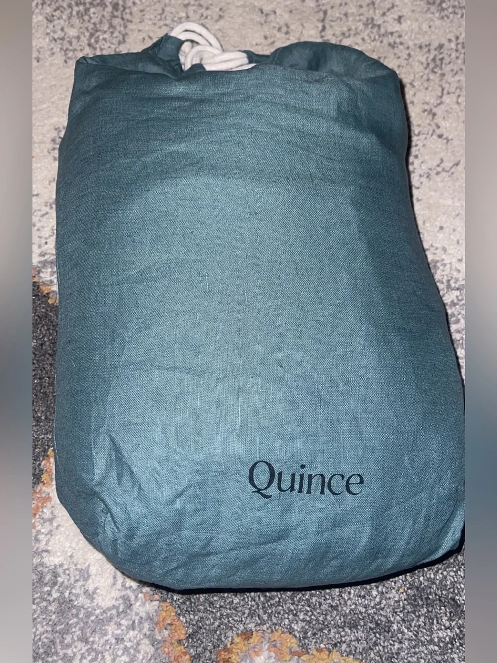NWOT Quince European Linen 1 apiece Duvet Cover, Full/Queen (Ocean) No shams